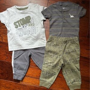 Set of TWO Dinosaur Themed Outfits